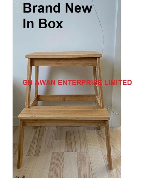 IKEA TENHULT WOODEN Step stool Sturdy Wood Ladders Home Shop Bar