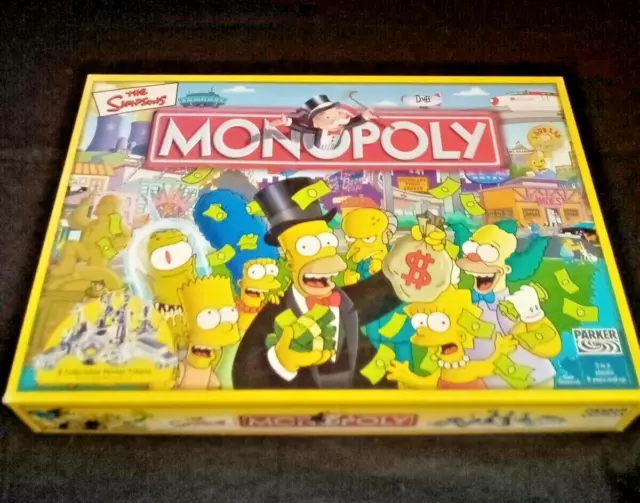 Parker The Simpsons Monopoly Boxed & Complete With Pewter Tokens Board Game