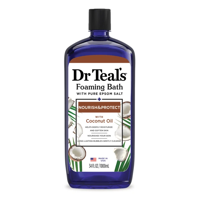 DR TEAL'S FOAMING Bath with Pure Epsom Salt, Nourish & Protect with