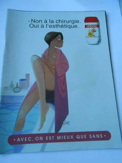 Tablier De Cuisine Publicitaire Vintage CANDEREL - Dessin De Kiraz - Tissu Blanc Occasion