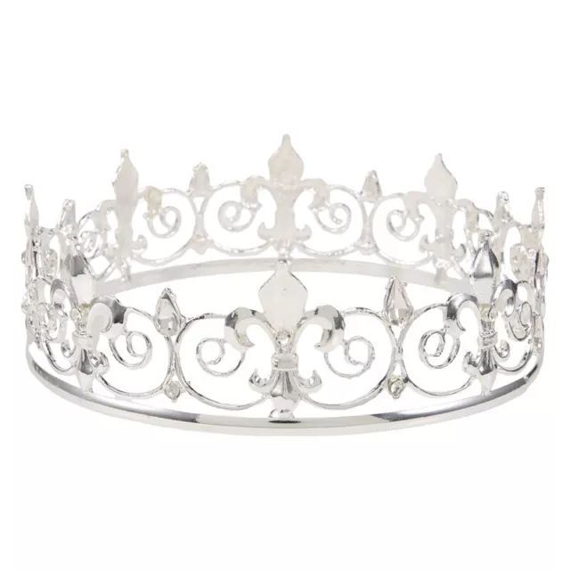 Royal  Crown for Men - Metal Prince Crowns and Tiaras, Full Round6879