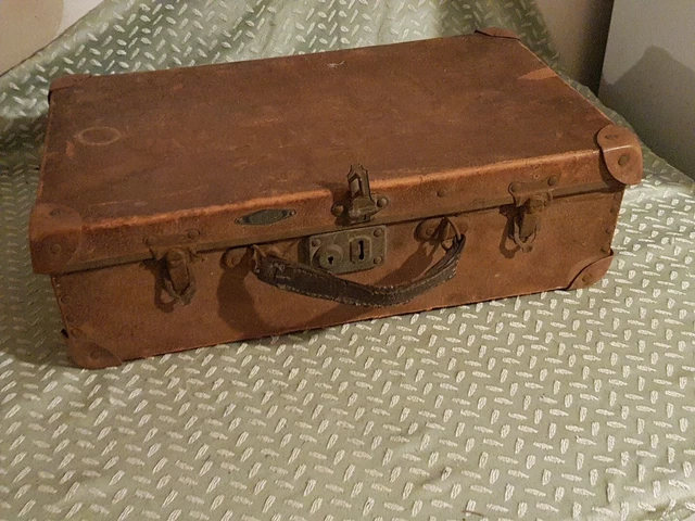 Valise De Voyage Ancienne – La Mondiale Luxe – Carton – Années 40/50 – Art Déco