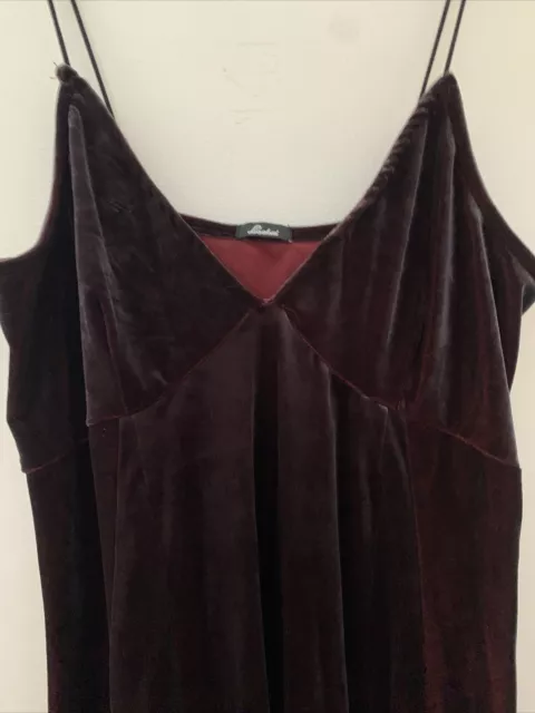 Lisakai Pacsun Womens Dress Cord Slip Tank Mini Velvet Deep Burgundy size Large 3