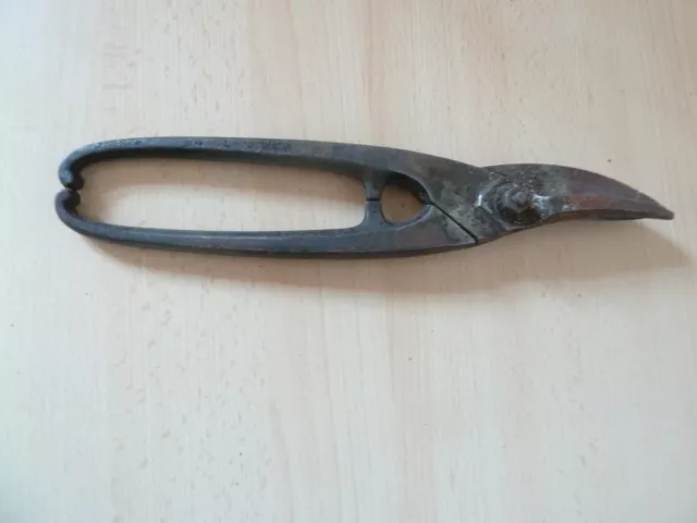 Ancienne cisaille tôle et zinc long 26 cm - Pince et tenaille (9584372)