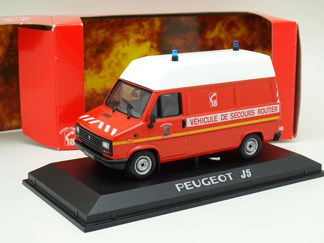 Norev 1/43 Peugeot J7 Fourgon Pompiers VSAB, Modèle Modifié, Collection