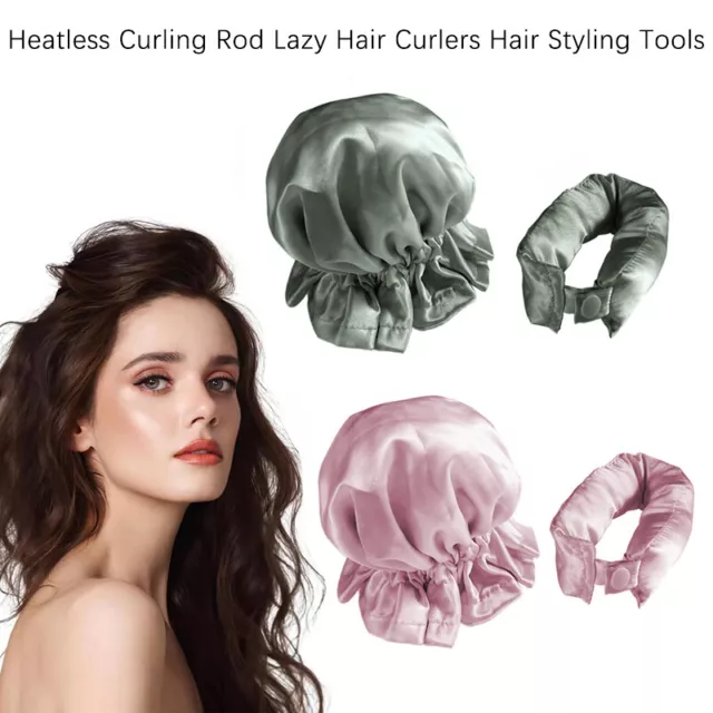 Heatless Curling Rod Silk Curling Ribbon Hair Rollers Lazy Curler Sets Headband