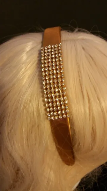 Karina French Couture Gold Rhinestone Hair Headband the Perfect Amount of Bling