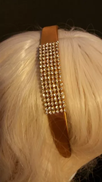 Karina French Couture Gold Rhinestone Hair Headband the Perfect Amount of Bling