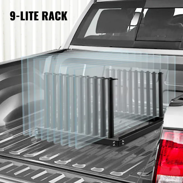 VEVOR 9-Lite Windshield Rack Truck Bed Rack Auto Glass Cargo Rack w/ PVC Pad 3