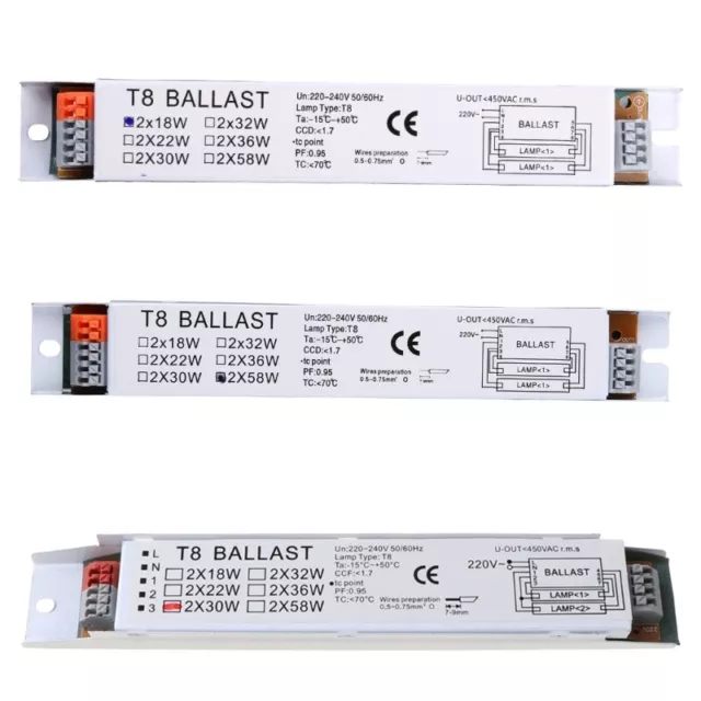 T8 Home Compact Electronic Ballast 2x18/30/58W Start Fluorescent Ballast