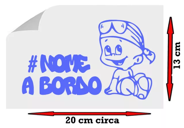 Personalizza con il Nome del Tuo Bimbo Sticker Adesivo Decal A Bordo Auto #2