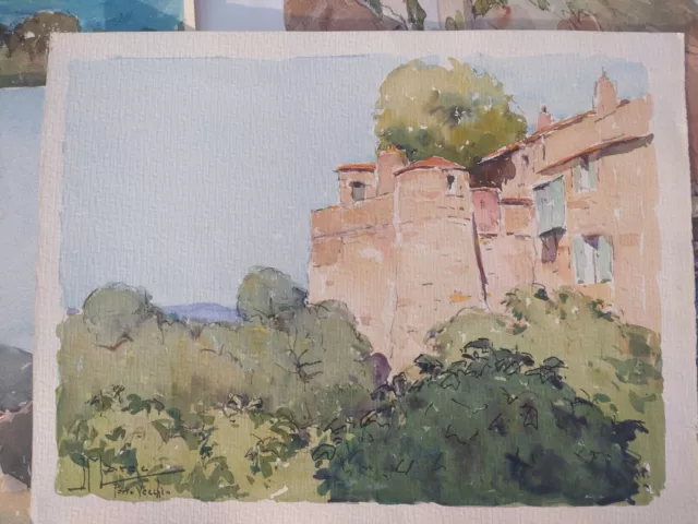 Porto Vecchio Par Jean Marec Peintre Dela Corse Dcd 1972, Aquarelle 25*35