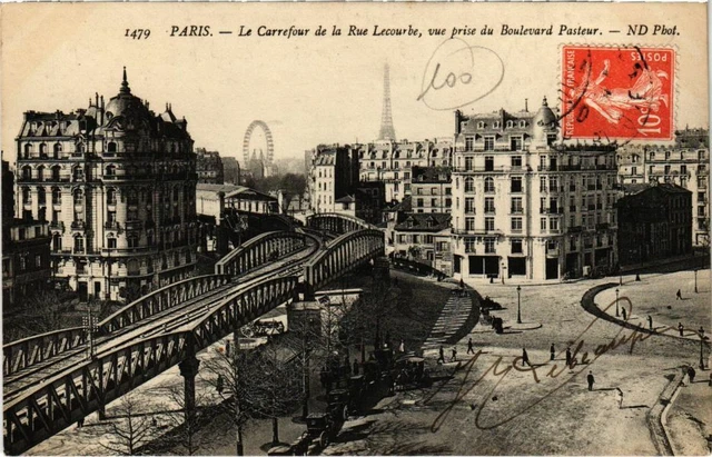 CPA PARIS 15e - La Carrefour de la Rue Lecourbe (79552)