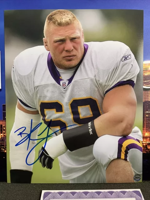 Brock Lesnar (VIKINGS) NFL signed Autographed 8x10 photo - AUTO w/COA