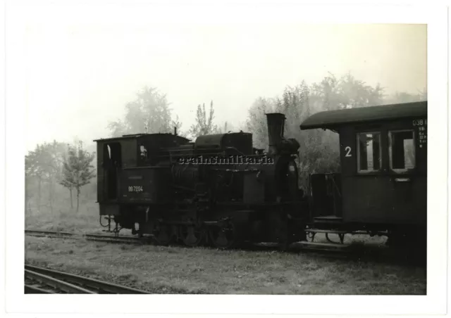 Orig. Foto DB Bundesbahn Dampflok "997204" am Bahnhof MUDAU Lokomotive Zug 1961