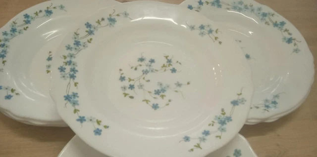 Lot De 15 Assiettes Vintage Arcopal – Céramique Blanche, état D'occasion