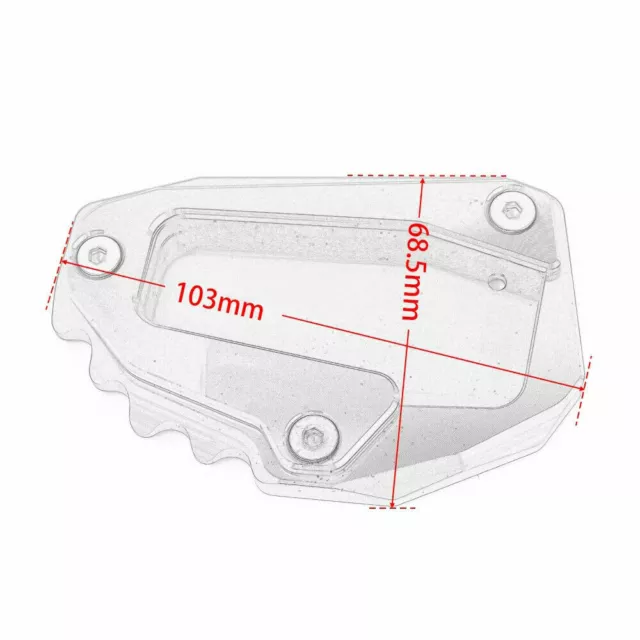 For Ducati Multistrada 1200/1200S Kickstand Foot Side Stand Extension Pad 2