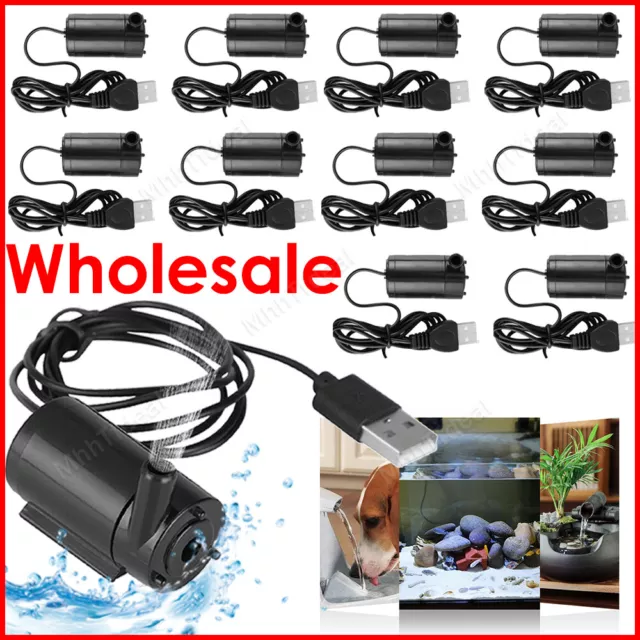Water Pump Mini Mute Submersible USB 5V 1M Cable Garden Fountain Tool Fish Tank