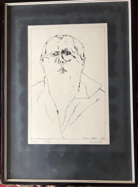 HORST JANSSEN ORIGINAL Lithographie 1966 Signiert Selbstportr t EUR horst-janssen-original-lithographie-1966-signiert-selbstportr-t-eur