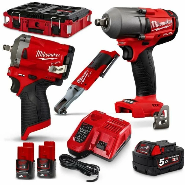 MILWAUKEE 12V 18V Brushless 3 Piece 2 X 2.0Ah 1 X 5.0Ah Combo