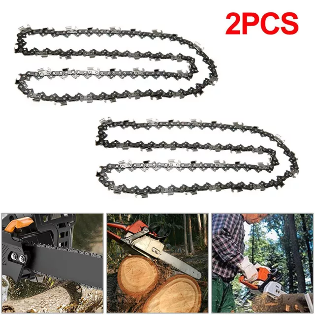 2pc 14inch 52 Drive 3/8 Pitch Links Chainsaw Saw Chain Parts Tool Chainsaw Blade