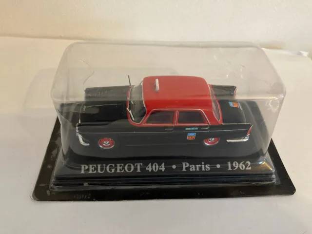 1/43 Ixo Peugeot 404 Paris Taxi G7 1962 etat neuf sous blister ouvert