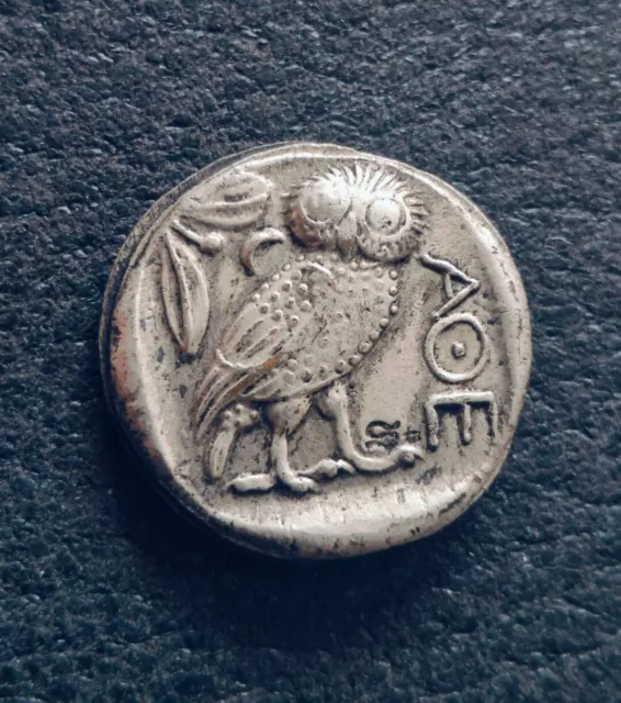 Ancient Greek Drachm Coin 490-407 BC. Attica Athens Owl Tetradrachm "R€PR0 Coin"