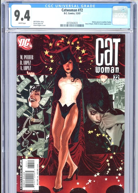 Catwoman #72 CGC 9.4 White Pages Adam Hughes Cover DC Comics 2007