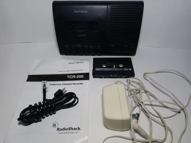 Radio Shack Voice Activated Telephone Cassette Recorder TCR-200 Tested