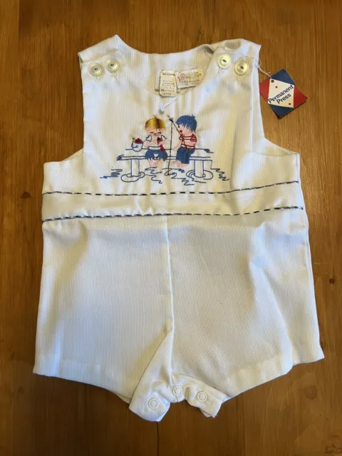 Baby Togs Romper 24 Months One Piece Vintage Outfit NWT Little Girl Boy Fishing