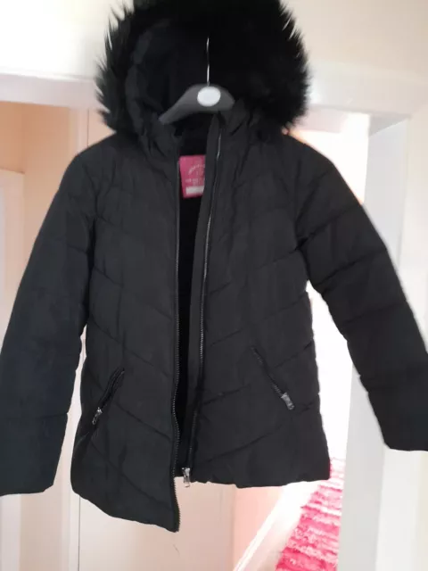 GIRLS COAT AGE 10 11 Years Tog24 Burgundy Light Fleece Back