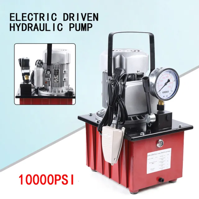10000PSI Electric Driven Hydraulic Pump Single Acting Manual Valve 750W 63MPa US