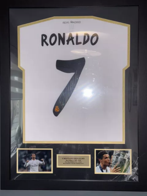 Cristiano Ronaldo Real Madrid signed shirt - framed