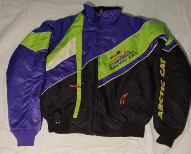 VINTAGE ARCTIC CAT Jacket Snowmobile Large Racing Large Tall Lined ...