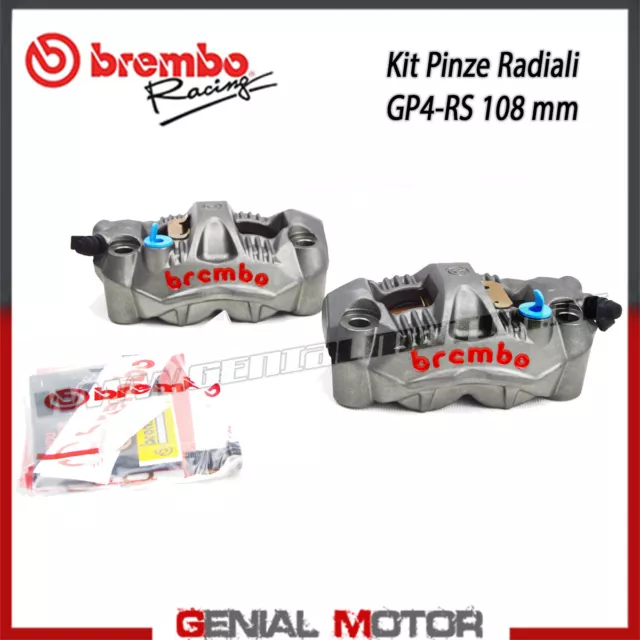 KIT Paire Etriers Frein Radiaux Brembo Racing GP4-RS SX DX Monobloc 108 mm