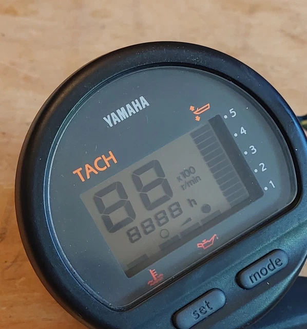 YAMAHA OUTBOARD OEM MultiFunction Tachometer Tach RPM Gauge 6Y58350T
