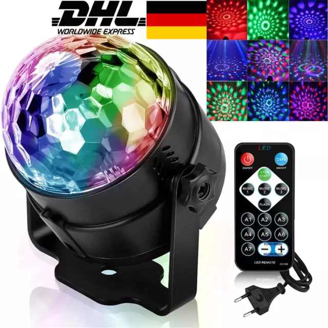 Discokugel Disco Lights LED DJ Party Lampe lichter 360° Rotierende Ball Lights