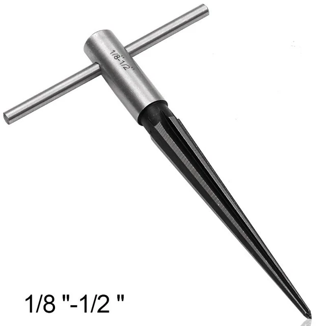 Bridge Pin Hole Reamer Tapered 6Fluted With T Handle Woodworker Cutting Tool Kit