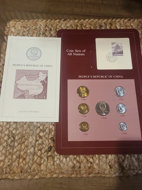 1982 Coin Sets Of All Nations China Proof With Card