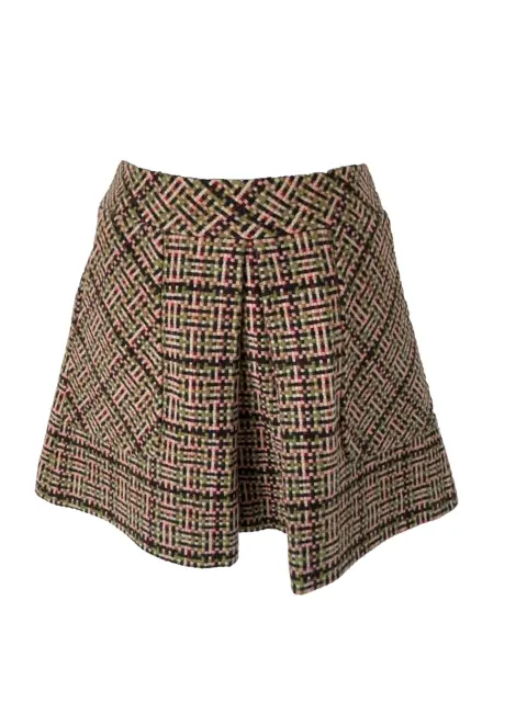 See By Chloe Multi Tweed A Line Mini Skirt Size Uk 8 Pockets Lined New