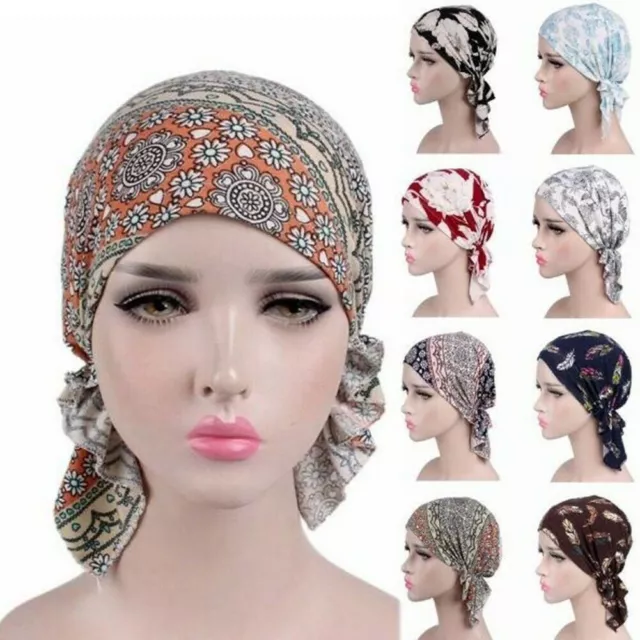 Women Muslim Hijab Cancer Chemo Hat Turban Cap Cover Hair Loss Head Scarf Wrap