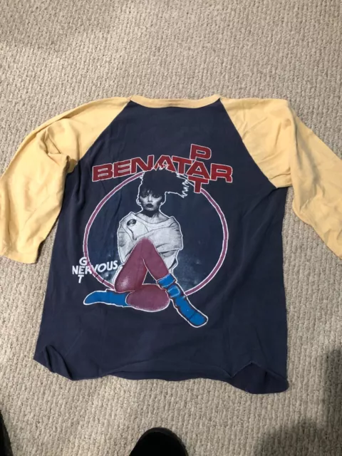 Vintage tee shirt Pat Benatar Get Nervous Tour '82 3/4" raglan sleeves