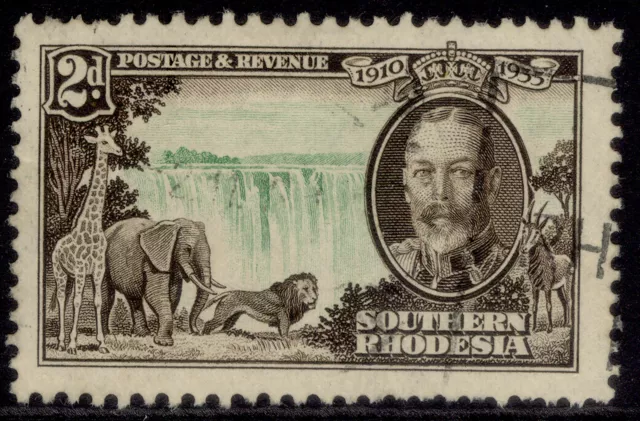 SOUTHERN RHODESIA GV SG32, 2d emerald & sepia, FINE USED.