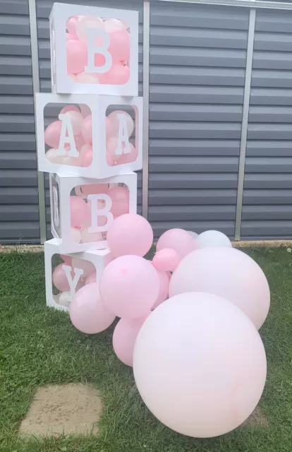 Balloon filled hot sale baby blocks