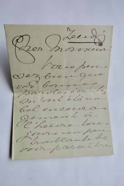 Anna de Noailles lettre autographe manuscrite & signée