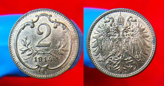 Austria 1914 2 Heller Coin