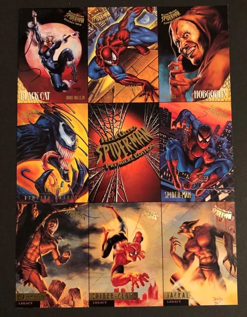 1995 Fleer Ultra Spiderman Premier Edition Painted Artwork Uncut Promo Sheet