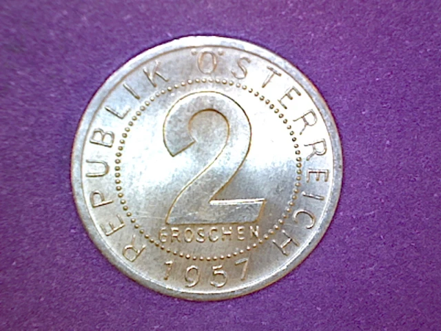 Austria - 2 Groschen - 1957 - KM# 2876