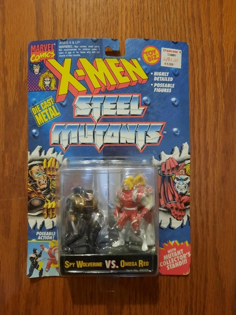X-Men Steel Mutants Die Cast Metal SPY WOLVERINE & OMEGA RED (Toy Biz, 1994)