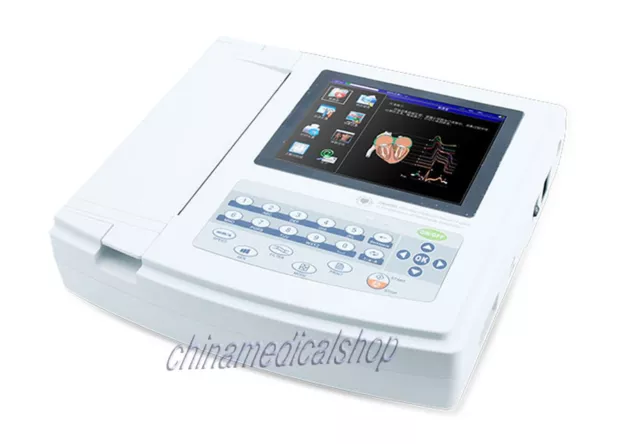 US Touch Screen Electrocardiograph ECG/EKG 12 channel/lead cardiograph ECG1200G 2